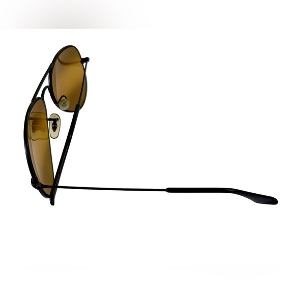 RAY-BAN AVIATOR SUNGLASSES IN BLACK METALLIC FRAME - Picture 4 of 7